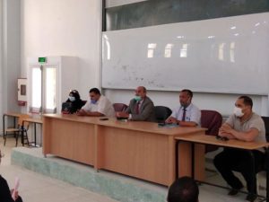 زيارة ميدانية للسيد رئيس الجامعة إلى كلية الحقوق والعلوم السياسية بالقطب الجامعي الجديد