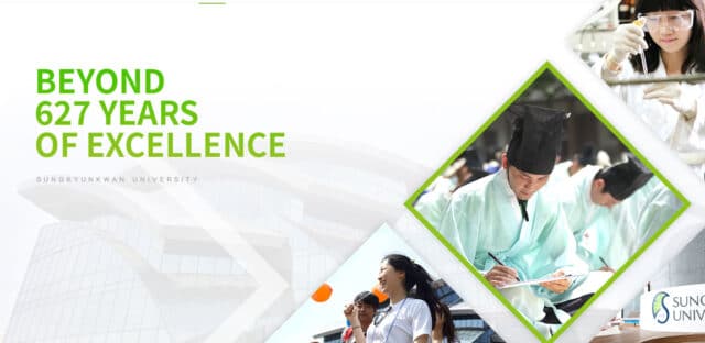 Scholarship offer for enrollment in Master’s and PhD programs at Sungkyunkwan University, South Korea, for the 2026/2027 academic year.